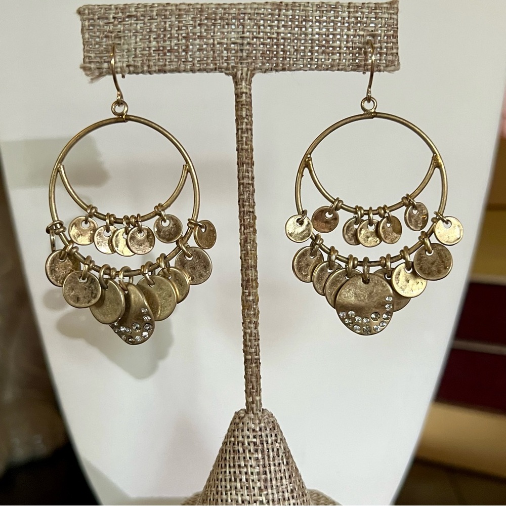 Chloe + Isabel Pavé Paillette Chandelier Earrings